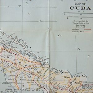 1926 Cuba Antique Map