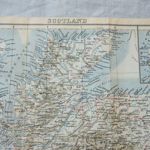 Carte antique de l'Ecosse de 1927