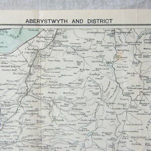 1930 Aberystwyth Wales, United Kingdom Antique map