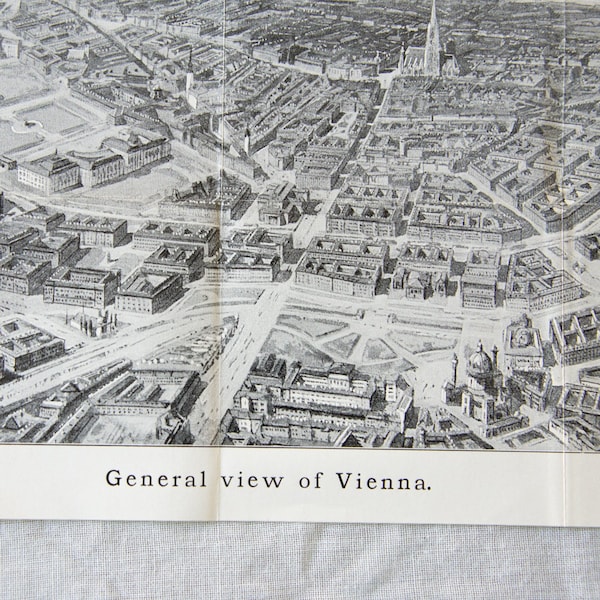 1906 Vienna Austria View Antique Print