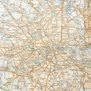 1924 London Vereinigtes Königreich Antike Landkarte
