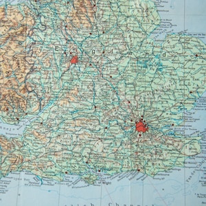 1966 England, United Kingdom Antique Map