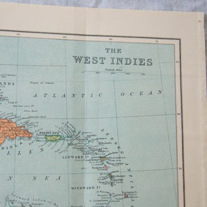 Mapa antiguo del Caribe de 1939