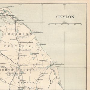 1920年のスリランカ（セイロン）古地図