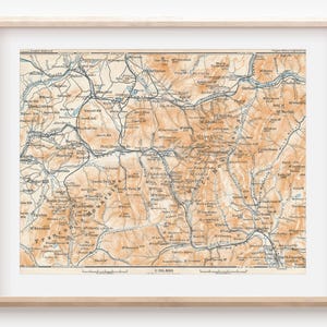 1909 White Mountains New Hampshire Antique Map