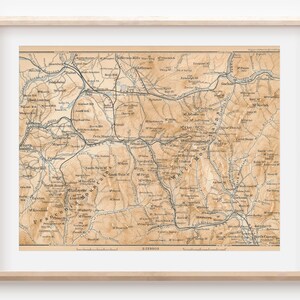 Mappa antica delle White Mountains, New Hampshire, 1899