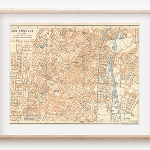 1909年 ロサンゼルス カリフォルニア アンティーク地図