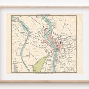 1903 Inverness Ecosse Carte Antique