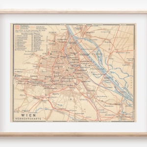 1926 Wien Österreich Antike Landkarte