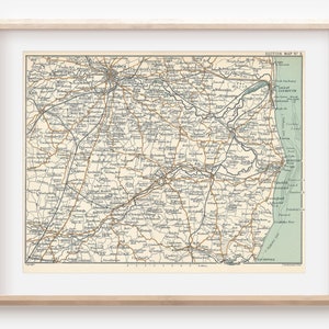 1899 Norwich Vereinigtes Königreich und Umgebung Antike Karte