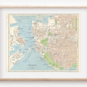 1956 Portsmouth Vereinigtes Königreich Vintage-Karte