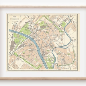 York, 1965, Vereinigtes Königreich Vintage-Karte