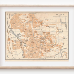 1906 Oxford Vereinigtes Königreich Antike Karte