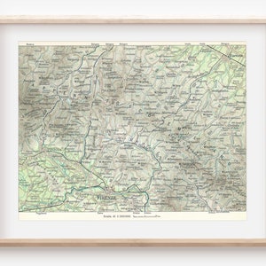 1974 Florence Italy Environs Vintage Map