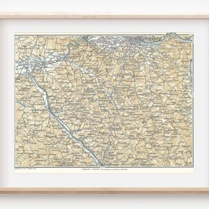 1959 Florence Italy Environs Vintage Map