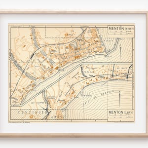Menton Frankreich Vintage Karte 1954
