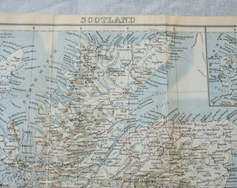Carte antique de l'Ecosse de 1927