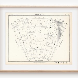 1892 Sternenkarte, Steinbock, Fische, Schütze, antiker Astronomie-Druck