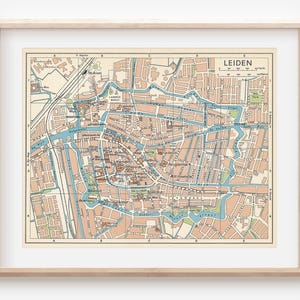 1961 Leyde Pays-Bas carte vintage