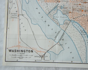 1909 Washington DC Antique Map