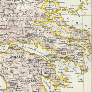 1913 Griechenland Antike Karte
