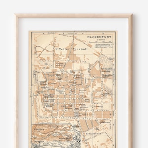 1931klagenfurt Österreich Antike Landkarte