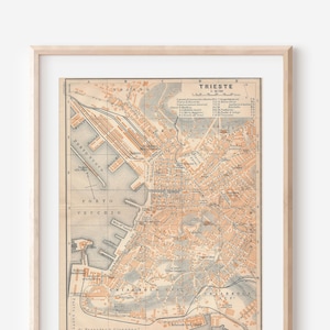 Mappa antica di Trieste Italia del 1911