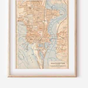 1906 Southampton Vereinigtes Königreich Antike Karte