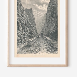 1892 Royal Gorge Colorado Antique Print