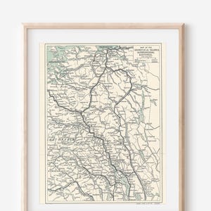 1929 Dovrefjeld, Valdres, Gudbrandsdalen, & Osterdalen Norway Antique Map