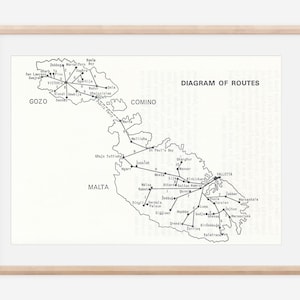 1967 Malta Vintage Map