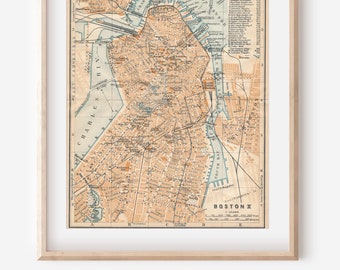 1904 Boston Massachusetts, Downtown, South Boston, Charlestown Antique Map