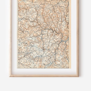 1910 Luxembourg Antique Map