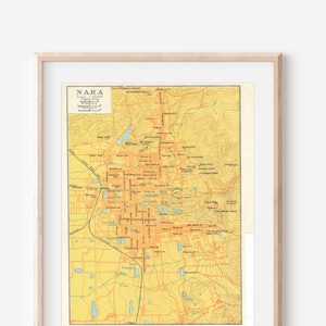 1961 Nara Japan Antique Map