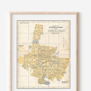 1938 Guadalajara Mexique carte ancienne