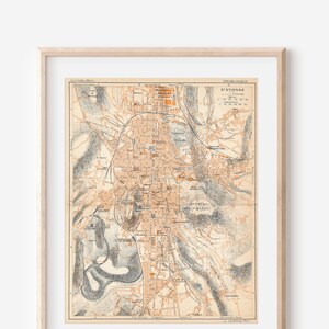 Mapa antigo de St Etienne França de 1926