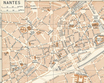 Carte du millésime 1958 Nantes France