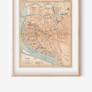 Mapa antiguo de Francia de Vichy de 1926
