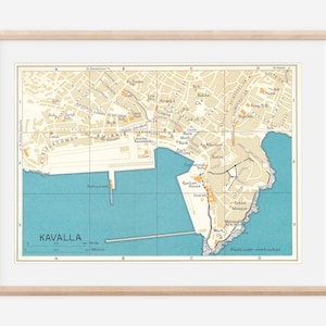 1967 Kavala Griechenland Vintage Karte