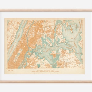 1916 Northern New York City, Manhattan, Bronx, Queens Antique Map