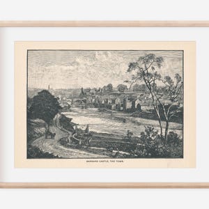 1892 Barnard Castle England United Kingdom Antique Print