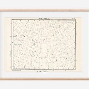 1931 Ursa Major Großer Bär Sternbildkarte Antike Astronomie Druck