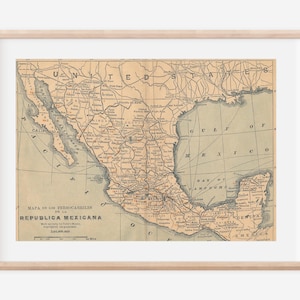 Mapa antiguo de México de 1911