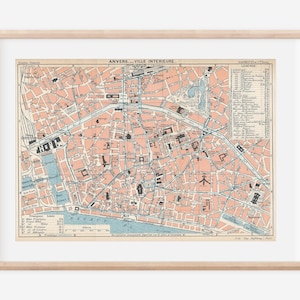 1911 Antwerp (Anvers), Belgium Antique Map