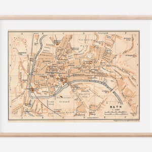 1906 Bath Vereinigtes Königreich Antike Karte