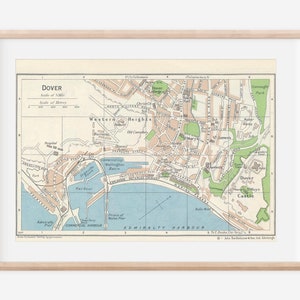 1957 Dover & Folkestone Vereinigtes Königreich Vintage Karte