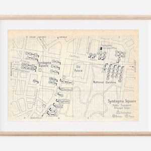 1964 Syntagma Platz Athen Griechenland Vintage Karte