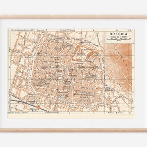 1937 Brescia Italy Antique Map