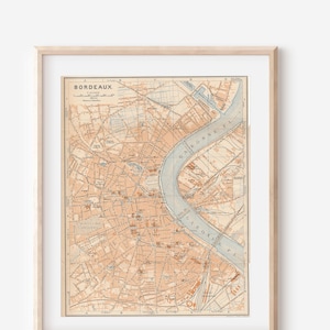 Bordeaux Frankreich Antike Karte 1912