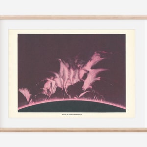 1959 Solar Flare Sun Surface Vintage Astronomy Print